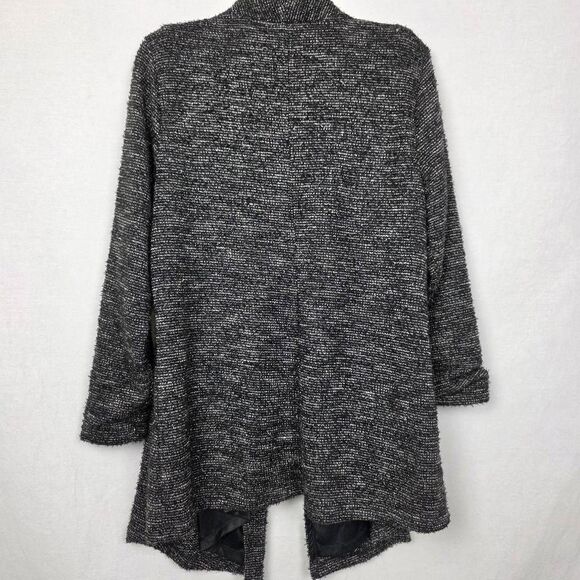 Maurices Boucle Open Front Coatigan Black Gray XL - Picture 5 of 8